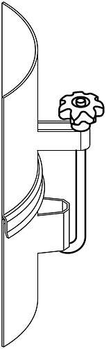 Kipp K0054.05075 HAKEN MIT SCHNELLSPANNSTERNGRIFF, M5, L MAX=75 - KIPP K0054 Haken mit Schnellspann Sterngriff