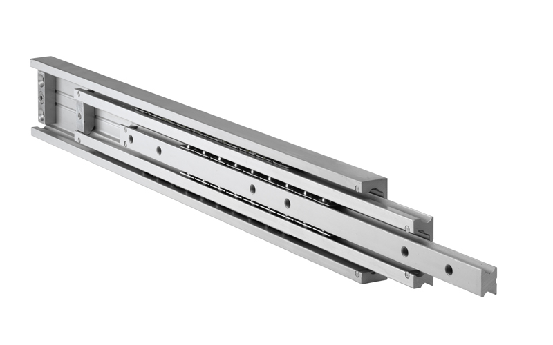 Leschhorn HP 8026-0040 Hochpräzise Aluminium Schwerlast Teleskopschienen 100% Vollauszug, 26,5x80, SL 400, TR 400, LW=270kg - LE HP 8026 Schwerlastschiene Aluminium