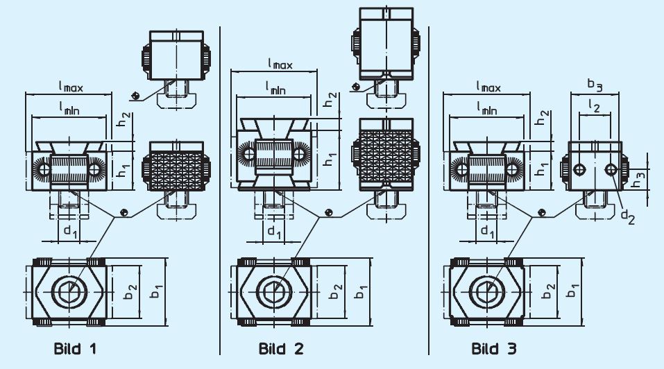 Halder 23250.0146 Keil-Spannsegment M 16, Doppelkeil Spannbacke plan - EH 23250 Keil-Spannsegmente