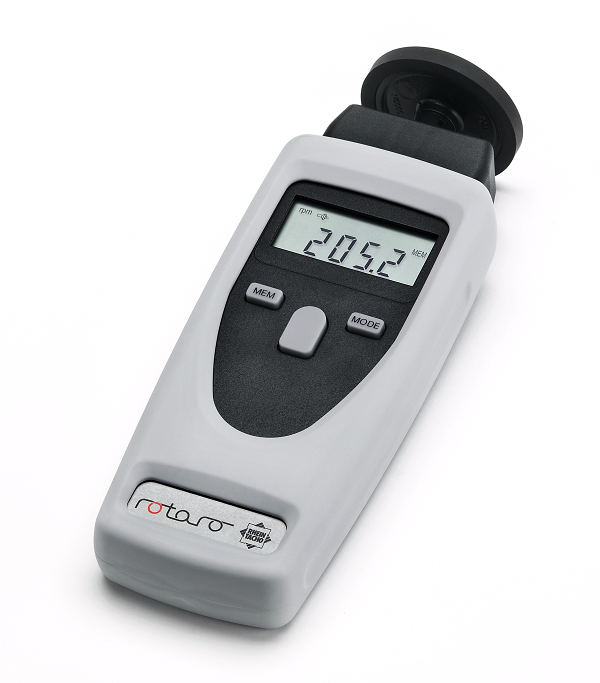 LE70053 redpoint digitale Handtachometer, Messbereich 1-99.999 min-1 RPM, Messgenauigkeit ±0,02 % (bzw.± 1 Digit) , Drehzahlmessung mittels Licht und einer Reflexmarke - rotaro digitaler Handtachometer