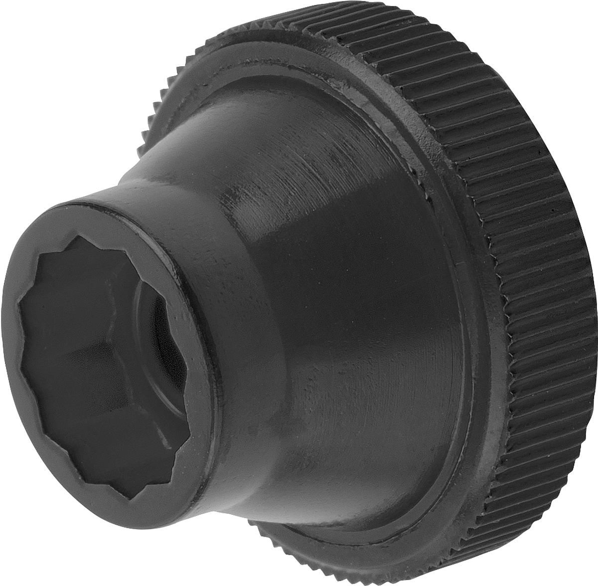 Norelem 06131-10100 RÄNDELKNOPF FÜR SECHSKANTSCHRAUBEN,D1=36 H=23, FORM:B POM, SCHWARZ, FÜR M10, SW=17 - 06131-10100 RAENDELKNOPF FUER SECHSKANTSCHRAUBEN - D1 36 H 23 - FORM B POM - SCHWARZ - FUER M10 - SW