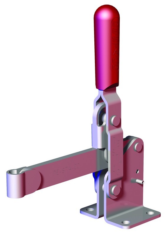 DESTACO 267-S Vertikal-Kniehebelspanner Haltekraft 5400 N, Öffnungswinkel 140° - 267-S Vertikalspanner - massiver Spannarm - Fuss abgewinkelt