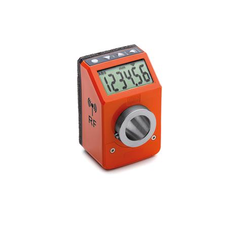Ganter 9153-1-GR Stellungsanzeiger elektronisch, mit Funk-Datenübertragung. Schutzart IP 65, GR grau, RAL 7035 - GN-9153-Stellungsanzeiger-elektronisch-mit-Funk-Datenuebertragung-OR-orange-RAL-2004-Abbildung
