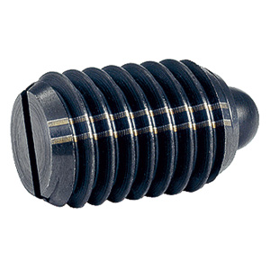 Halder 2B020.0082 Federndes Druckstück mit Bolzen und Schlitz ohne Gewindesicherung UNC 5/8-11, Automatenstahl, starke Federkraft - LE70005 Federnde Druckstuecke Federndes Druckstueck mit Bolzen und Schlitz