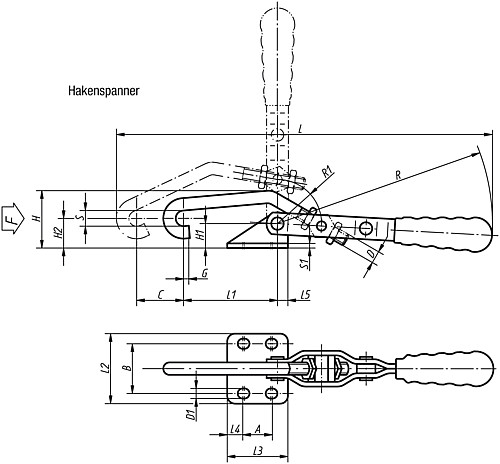 Norelem 05080-01 HAKENSPANNER - Norelem 05080-HS Hakenspanner