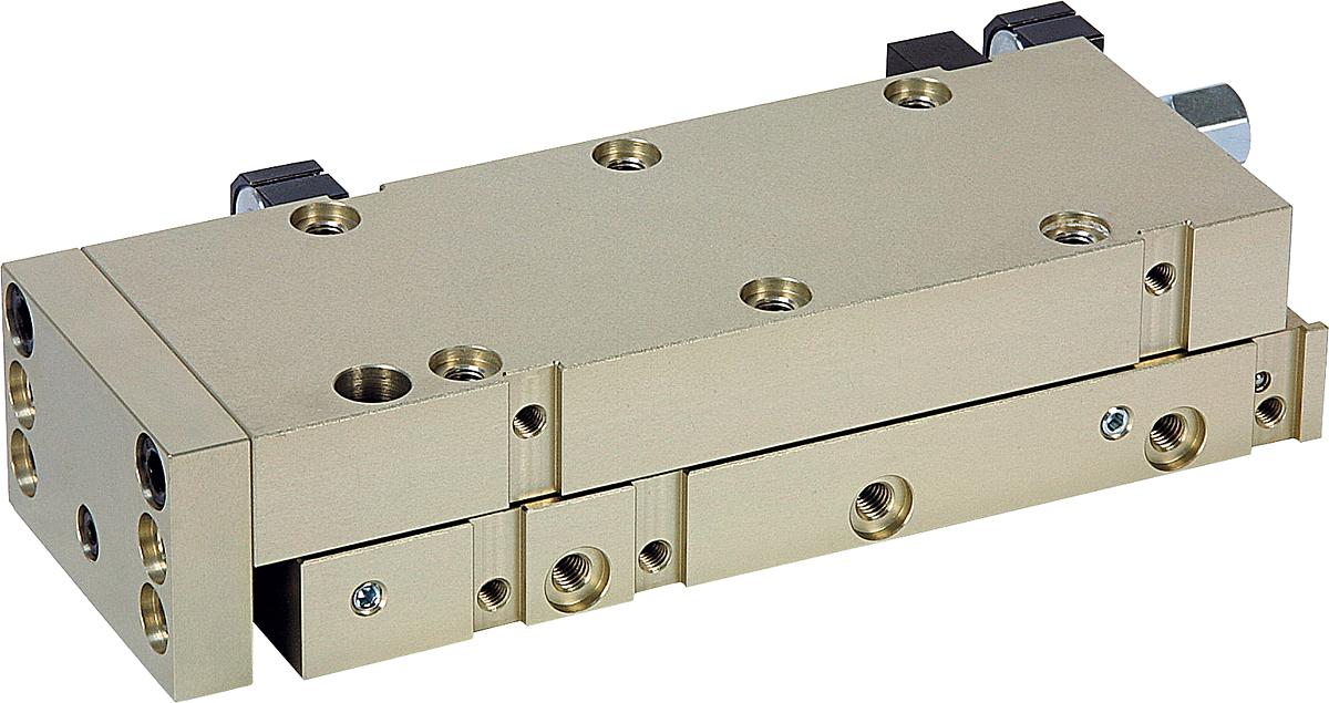 Norelem 20036-6200 LINEARMODUL PNEUMATISCH GR.6,C=200, MIT SCHIENENFÜHRUNG - 20036-6200 LINEARMODUL PNEUMATISCH GR-6 - C 200 - MIT SCHIENENFUEHRUNG