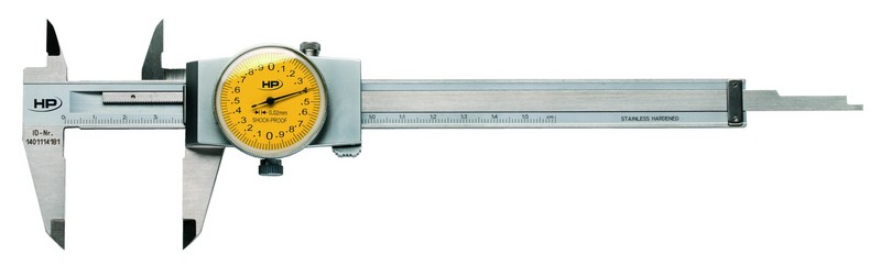 Helios Preisser, 0217 501  Uhrmessschieber  150 mm Messbereich, 2 mm Zeigerumdrehung - Uhrmessschieber
