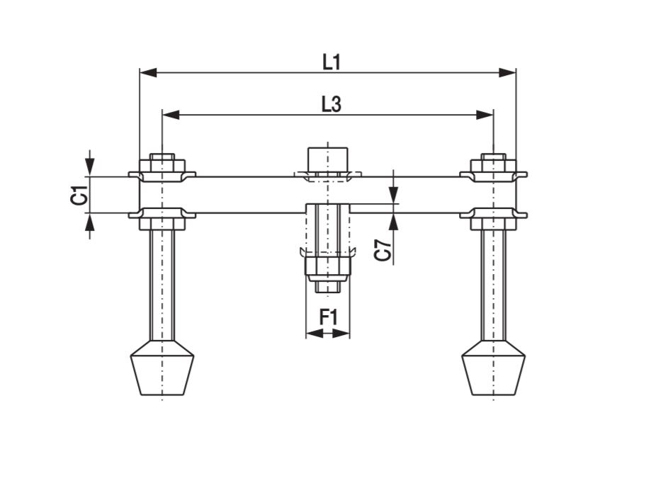 DESTACO 207426-Q Querarmset für Schnellspanner mit U-Arm der Serie 207, 225, 227 - LE70000 Querarmset fuer Schnellspanner mit U-Arm