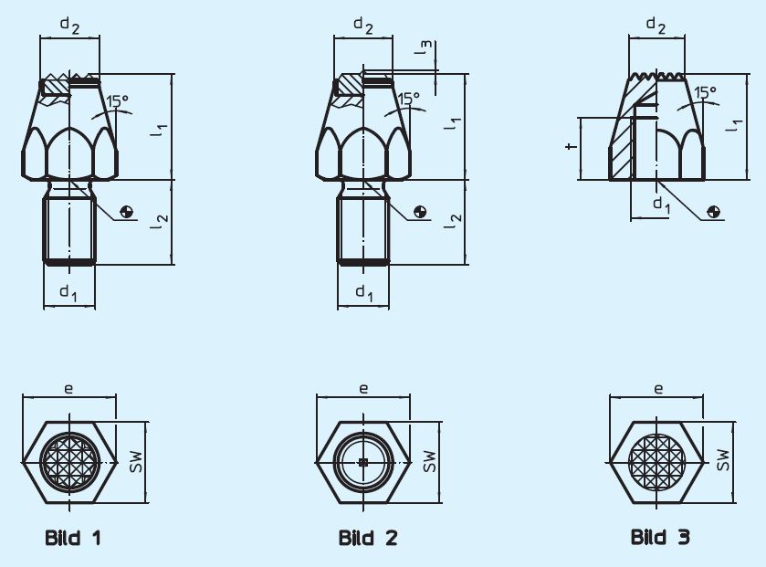 Halder 22680.0166 Auflagebolzen 30 x M 10, einsatzgehärtet  geriffelt  mit Innengewinde - EH 22680 Auflagebolzen mit Riffel oder Spitze