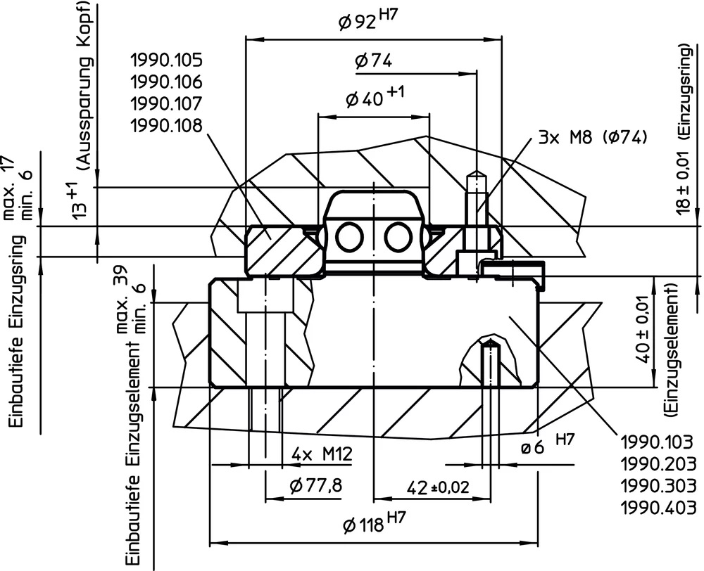 Halder 1990.106 Einzugsring schwimmend, Stahl, einsatzgehärtet, geschliffen - EH 1990 Einzugsringe-zentrisch-schwimmend-schwertform-Nullpunkspannsysteme-Anwendung-1