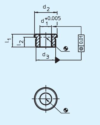 Halder 22130.0012 Präzisionsrastbolzen  mit zylindrischer Aufnahme Ø 12, ohne Arretierung - EH 22130 Praezisionsrastbolzen mit zylindrischer Aufnahme