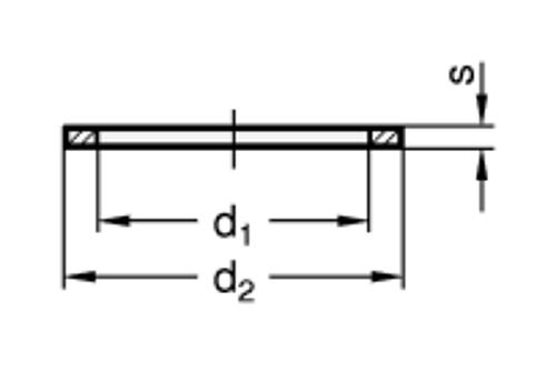 Ganter 7603-AL-8-11,5-A Dichtringe, DIN 7603 - DIN 7603 Dichtringe-Skizze