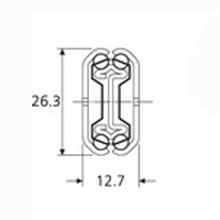 Accuride DZ2601-0020 Teleskopschienen 100% Vollauszug, 12,7x26,3 SL 200,TR 209, 16kg, hell verzinkt - 2601 Accuride Teleskopschiene Profil