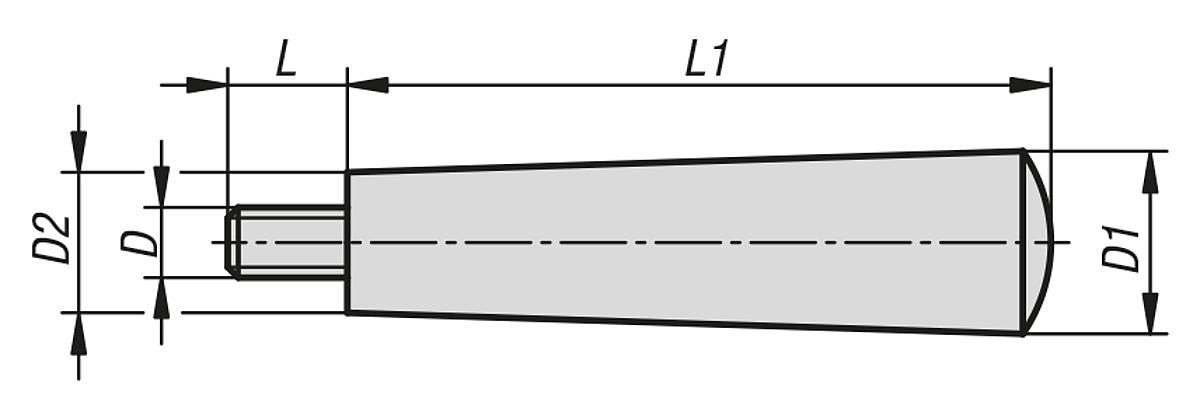 Norelem 06315-120408 Konusgriffe, fest - 06315 Konusgriffe - fest - Massblatt