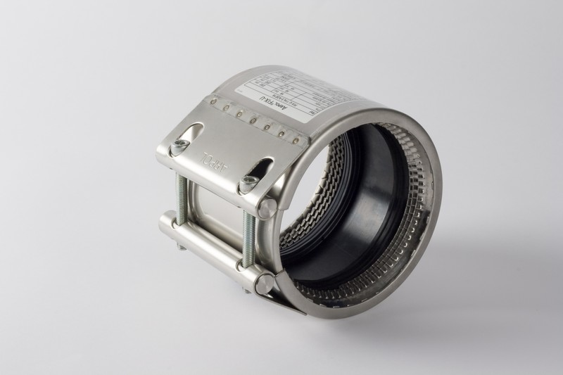 Leschhorn PG-247-260-140-PN10-E-A4 Rohrkupplung mit zugfester Verbindung PLASTGRIPP, DA 250; Bereich 247,0-260,0; PS 10; BL 140 mm; Dichtung EPDM, Material V4A (1.4571) - FIX U - Rohrkupplung mit axialer Verankerung