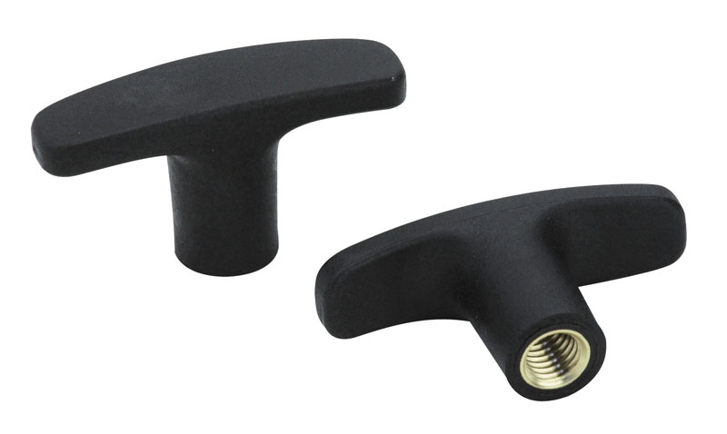 Leschhorn L270 T-Griffe  A 60; d 16,5; Gewinde d1 M10; Kunststoff PA, schwarz, - Boteco L270 T-Griffe