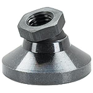 Halder 22590.0552 Gelenkteller M 12 x 100, Teller aus Thermoplast, Kugelelement mit Bolzen aus rostfreiem Stahl - Gelenkteller - M 8 - Teller und Kugelelement aus Stahl Teller und Kugelelement