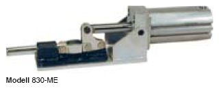 DESTACO 830-ME Standard Kraftspanner Haltekraft 11100 N  Schubstangenspanner  horizontaler Zylinder (Sensor 8EA-109-1 separat bestellen) - 830 Standard Kraftspanner