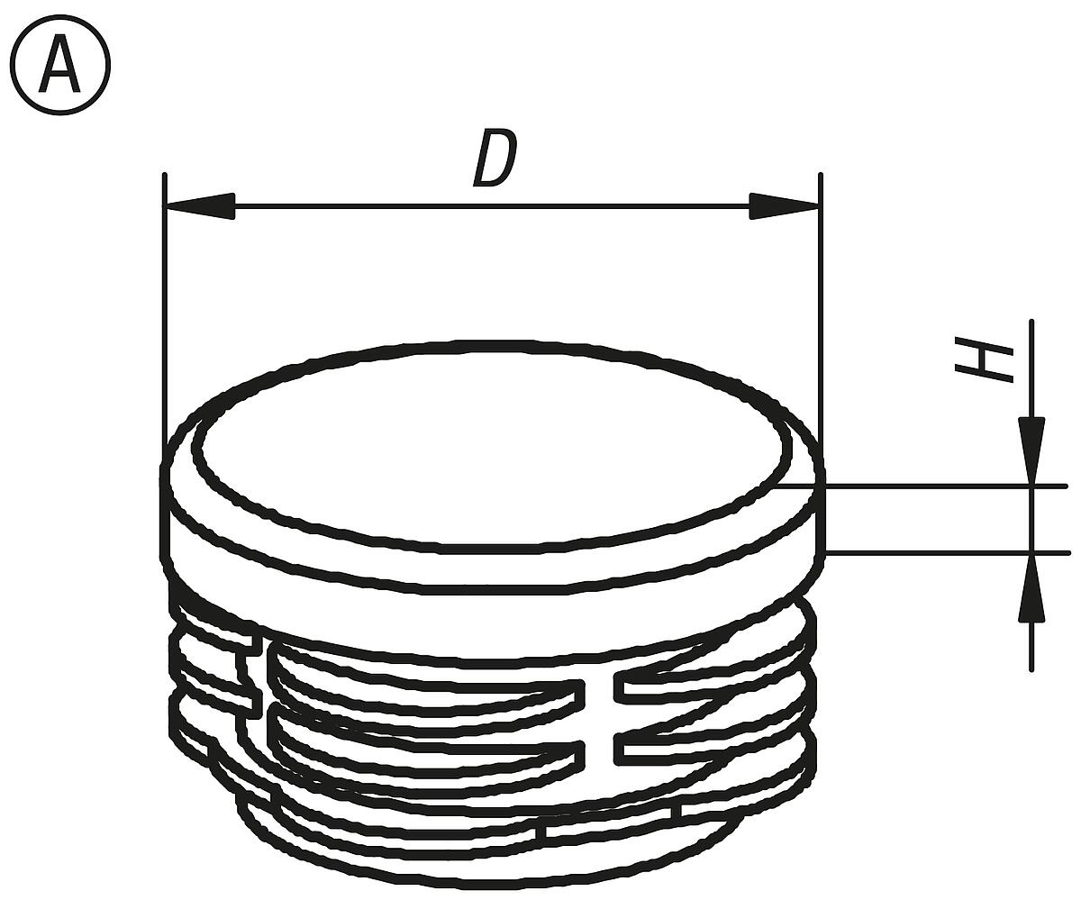 Kipp K0494.020200 VERSCHLUSSSTOPFEN F. RUNDROHRE, - K0494-R Verschlussstopfen fuer Rundrohre - Massblatt
