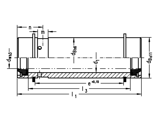 Mahr Motion  5009006 N570 dw = 10; dB = 22; L = 70; l1 = 15; d1 = 51; l3 = 50; m = 6; n = 15, Führungsbuchse geschlossen mit Abstreifern - Mahr N570 Fuehrungsbuchsen geschlossen mit Abstreifern