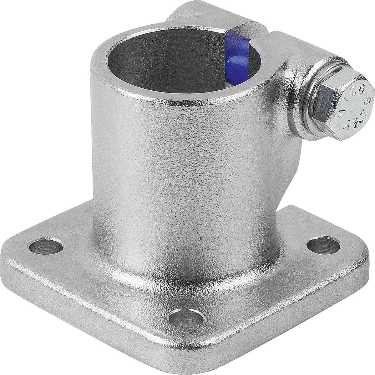 Norelem 29010-140 ROHRVERBINDER MIT FUß M=80 G=80 L=60, FORM:B EDELSTAHL, FÜR RUNDROHRE, A=40,17 - 29010-140 ROHRVERBINDER MIT FUss M 80 G 80 L 60 - FORM B EDELSTAHL - FUER RUNDROHRE - A 40-17