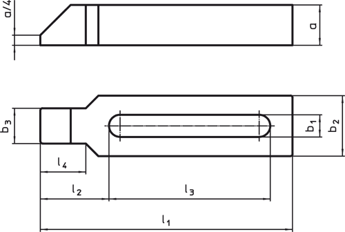 Halder 23170.0022 Spanneisen mit Nase geschlossen  22 x 250 - Spanneisen Spanneisen mit Nase - geschlossen 22 x 315