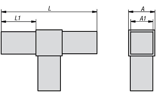 Kipp K0617.1201512 STECKVERBINDER, T STÜCK - KIPP K0617 Steckverbinder T Stueck