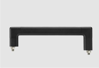 Leschhorn HV-30.R300.080.080.54   Maschinengriffe rückseitige Befestigung A  300, Schenkel schwarz / Steg schwarz  Griff aus Einzelelementen, komplett montiert - Leschhorn HV Maschinengriff-System