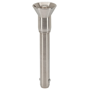 Halder 22340.1072 Kugelsperrbolzen selbstsichernd mit Schutzgriff Ø 12 x 60, rostfreier Stahl 1.4305 - Kugelsperrbolzen Kugelsperrbolzen - selbstsichernd - mit Schutzgriff - Durchmesser 5 x 15 - rostfreier Stahl