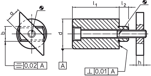 Halder 23280.0118 Anschlagstück zylindrisch, 18 x 25 - Anschlagstuecke Anschlagstueck - zylindrisch - 12 x 15