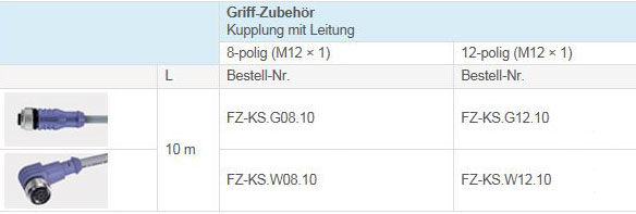 Leschhorn FZ-KS.W12.10   Funktionsgriffe Zubehör, Kupplung Winkel mit Leitung 10m 12-polig, (Handle accessories Coupling with cable 10m 12 pole) - Leschhorn FZ Kupplung - Zubehoer Funktionsgriffe FG Serie