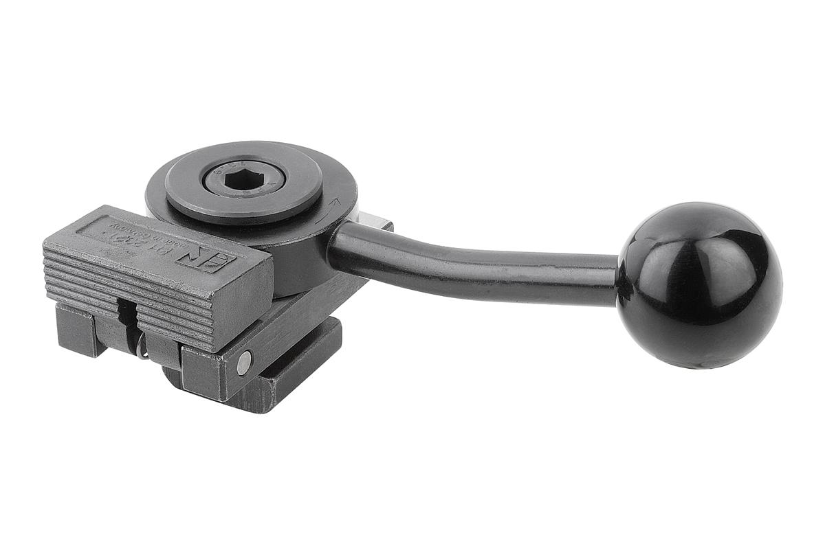 Norelem 04520-112X1 NIEDERZUGSPANNER, LINKSAUSFÜHRUNG MIT EBENER SPANNBACKE - 04520-112X1 NIEDERZUGSPANNER - LINKSAUSFUEHRUNG MIT EBENER SPANNBACKE