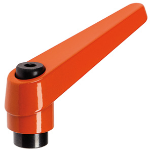 Halder 24400.0421 Verstellbarer Klemmhebel mit Innengewinde Ø 22 x M 10, orange - Verstellbare Klemmhebel Verstellbarer Klemmhebel mit Innengewinde - Durchmesser 13 x M 3 - schwarz orange