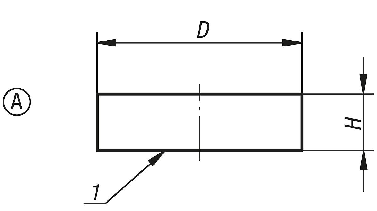 Kipp K0550.08 FLACHGREIFER AUS SECOLIT, FORM A, D=32 - K0550-A Flachgreifer aus SmCo Form A - Massblatt