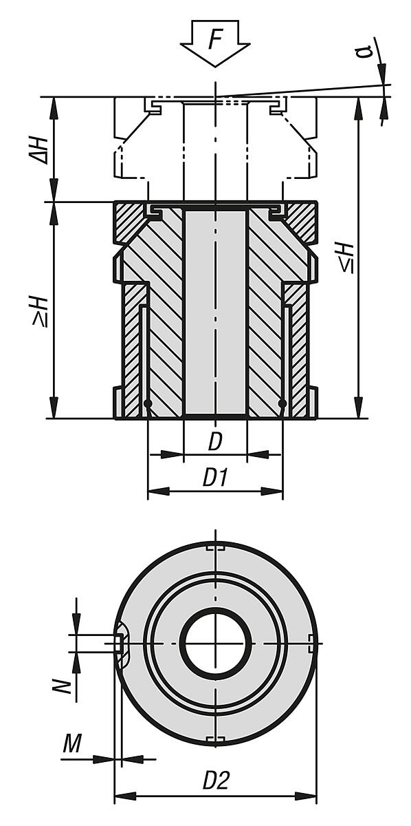 Norelem 27707-2512 KUGEL VERSTELLSCHRAUBE - NLM 27707 Kugel Verstellschrauben - Massblatt