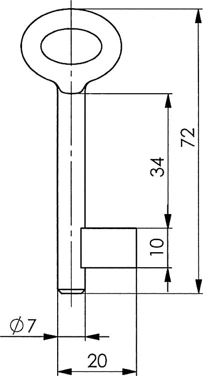 AMF 15-004 Buntbartschlüssel, Schweifungs-Nr.: 4 - LE 15- Buntbartschluessel -Skizze