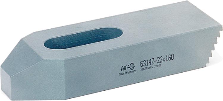 AMF 6314Z-11x125 Spanneisen mit Treppenzähnen, für   Spannschraube   metr.: M10, für   Spannschraube   Zoll: 3/8, A: 15 - LE 6314Z Spanneisen mit Treppenzaehnen -Abbildung