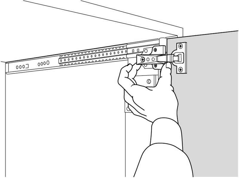 Accuride DB1234-0035-2 Linearführungen, SL 354, TR 239, 14kg, schwarz verzinkt, 1 Satz = 1 Paar - Accuride DB1234 Linearfuehrungen - 14 kg