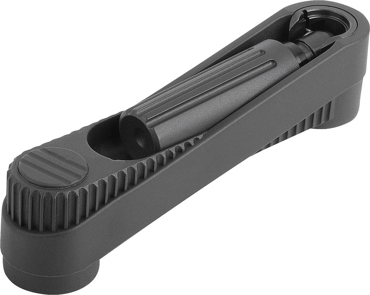 Kipp K0268.2110 NOVO.GRIP HANDKURBEL M.SICHERHEITSZYL., GRIFF, A=80, SW=10 - K0268-2110 NOVO GRIP HANDKURBEL MIT SICHERHEITSZYL - GRIFF - A 80 - SW 10