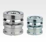 Leschhorn 12204.5.5x25 Höhenverstell-Elemente mit Kugelausgleichsscheibe, d1= 5,5 d2= 25, l1=27 Hub 4 mm, Tragfähigkeit 33,4 KN, für Schraube M5, mit Kontermutter, Neigungswinkel ca. 4° - LE12204 Hoehenverstellbare Elemente mit Kugelausgleichsscheibe