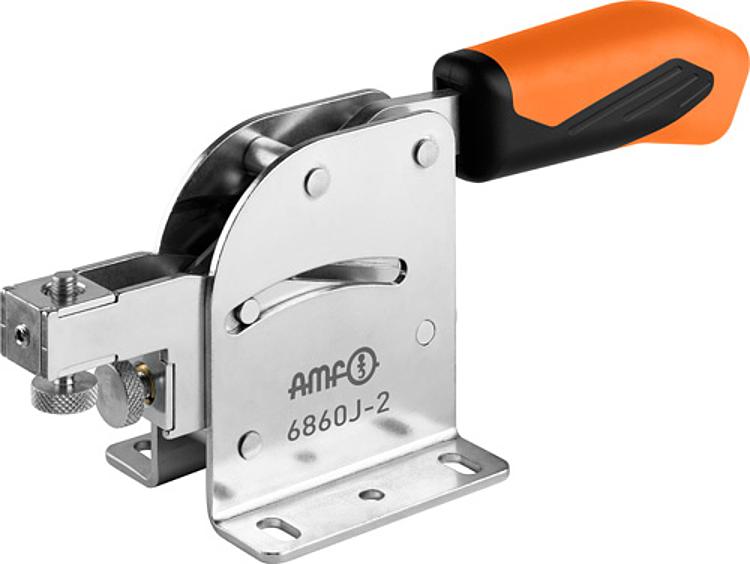 AMF 6860J-2 Kombispanner mit orangefarbenem Handgriff, Größe : 2, F1: 2,0 kN, F2: 2,0 kN - LE 6860J Kombispanner mit orangefarbenem Handgriff-Abbildung