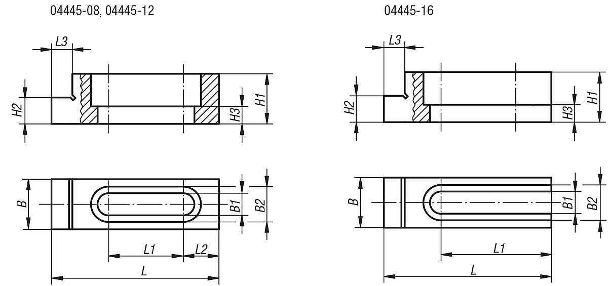 Kipp K0032.08 ANSCHLAGELEMENT M8 - K0032 Anschlagelemente - Massblatt