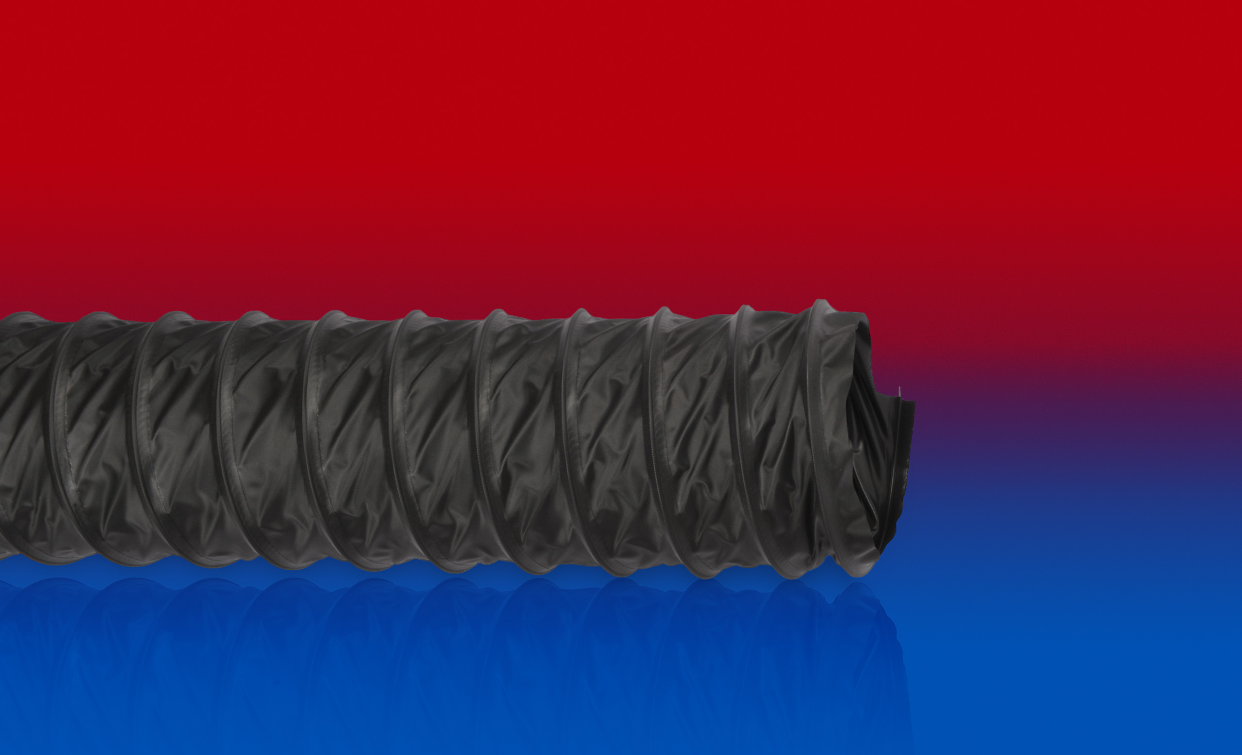 Norres 371-0120-3503-5 PVC-Klimaschlauch, schwerentflammbar, schwarz, Innen-Ø 120 mm, Aussen-Ø 123 mm, Biegeradius 72 mm - Norres 371 - PROTAPE PVC 371 BLACK -XLD-