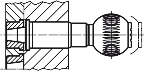 Halder 22130.0125 Präzisionsrastbolzen mit konischer Aufnahme Ø 25, ohne Arretierung - Praezisionsrastbolzen mit konischer Aufnahme - Durchmesser 12 - ohne Arretierung