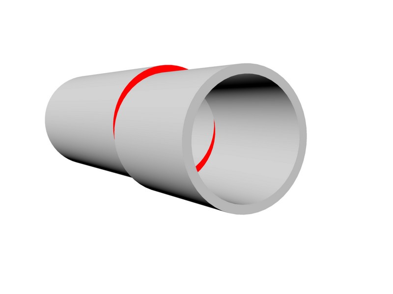 Leschhorn Rohrkupplung mit zugfester Verbindung FIX-L, DA 355,6; Bereich 352,0-359,0; PN 2,5; BL 141; Material A2, Dichtung EPDM - Verbindung von Rohren mit Achsversatz