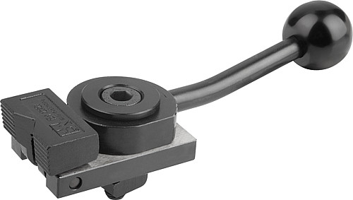 Norelem 04520-110X2 NIEDERZUGSPANNER, LINKSAUSFÜHRUNG MIT PRISMEN SPANNBACKE - Norelem 04520-PS Niederzugspanner Prismen Spannbacke