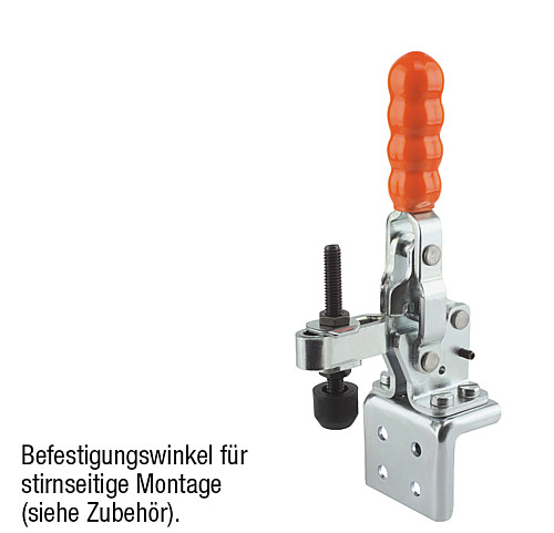 Kipp K0058.0075 SCHNELLSPANNER VERTIKAL, MIT WAAGRECHTEM FUSS, P=75 DAN - KIPP K0058 Schnellspanner vertikal mit waagrechte