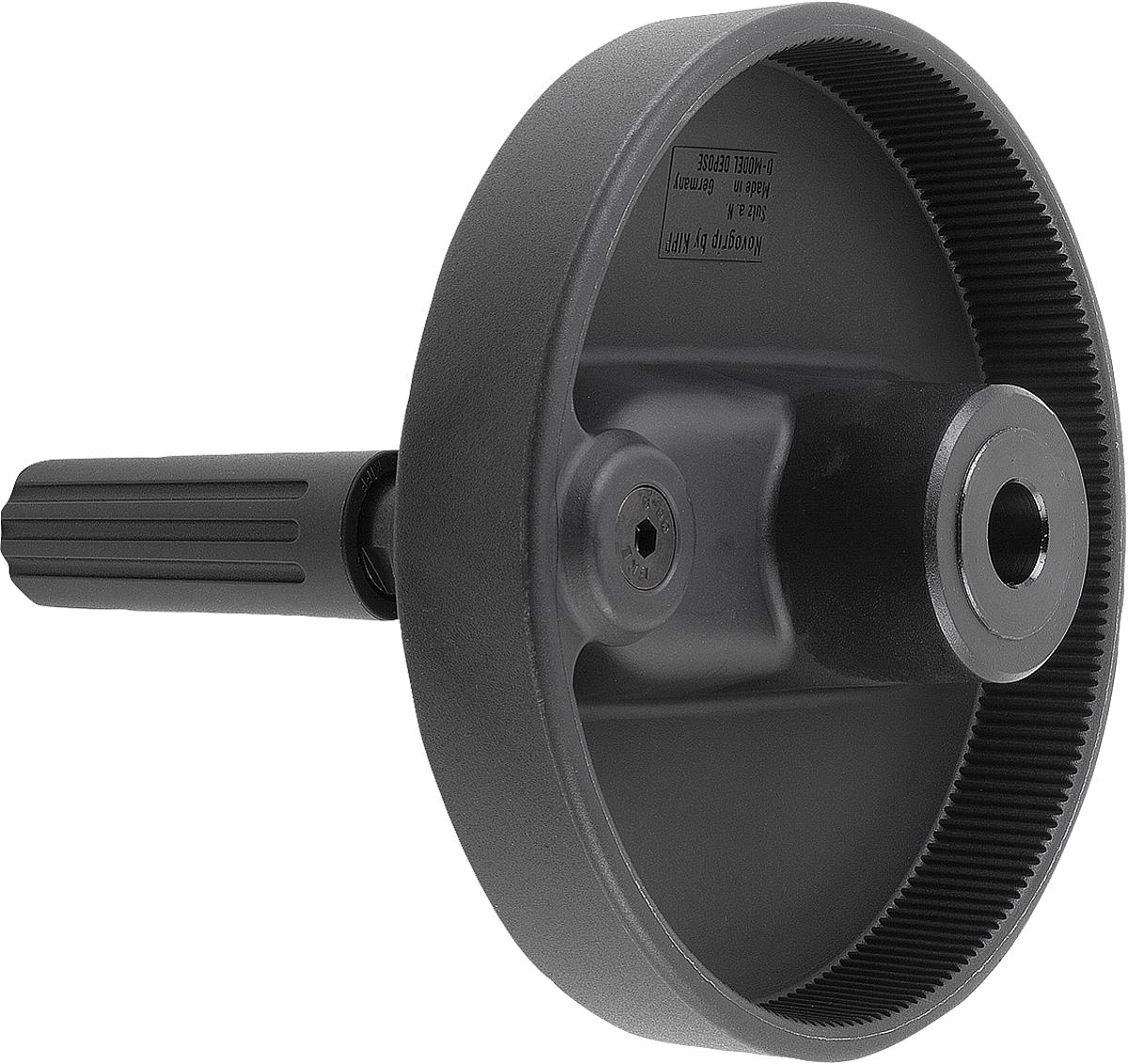 Kipp K0257.416014 NOVO.GRIP HANDRAD M.ZYL.GRIFF DREHBAR, GR.4, D1=160, D=14H7 - K0257-416014 NOVO GRIP HANDRAD MIT ZYLINDERGRIFF DREHBAR - GR 4 - D1 160 - D 14H7