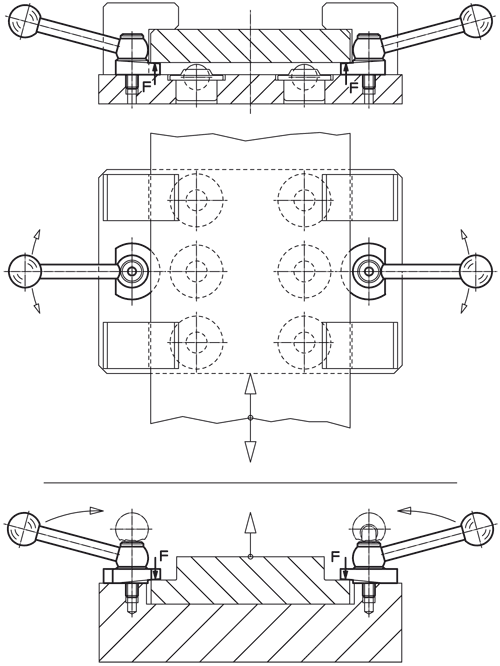 Halder 22260.0250 Spannriegel mit Spannhebel nachstellbar, Steigung gegenüber  Auflagefläche , Stahl - Spannriegel Spannriegel - mit Spannhebel - nachstellbar - Steigung gegenueber Auflageflaeche