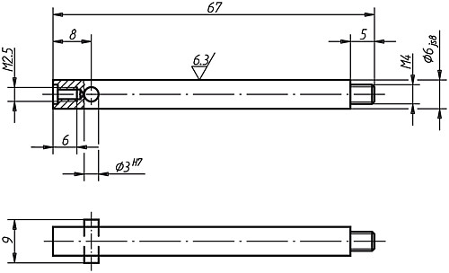 Norelem 33032-06067 TASTBOLZEN FÜR MESSEINSÄTZE - Norelem 33032 Verlaengerung fuer Messeinsaetze